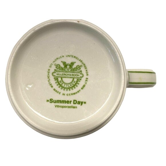 Villeroy and Boch Summerday Tea Cups with Saucers Lot of 3 Vintage Flowers 1970s - Picture 11 of 13